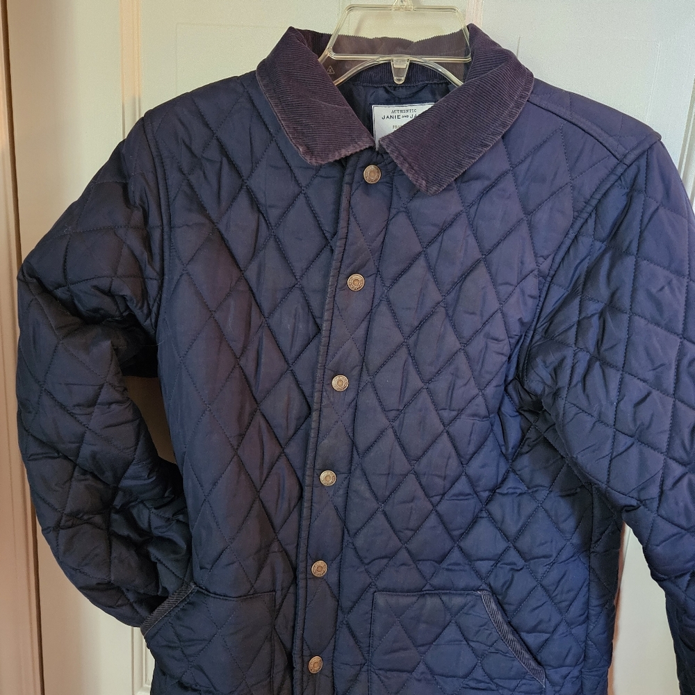 Janie and Jack Navy Quilted Jacket